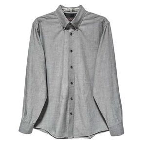 Ben Sherman Micro Dot Gray Button Down Long Sleeve Shirt
